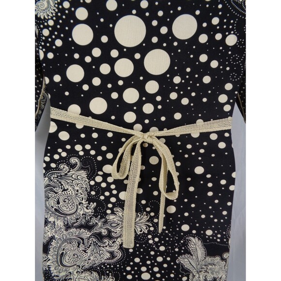 Anac Designed by Kimi Dot V-Neck Top Size Large Mesh Tie Waist Flare Sleeve Y2K - Picture 9 of 16